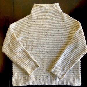Madewell Oatmeal funnelneck sweater